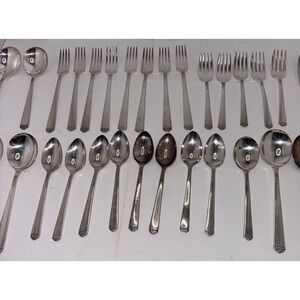 Oneida Silverplate 1881 Rogers Surf Club Pattern Silverware 31 PCs.Vtg 1900-1940